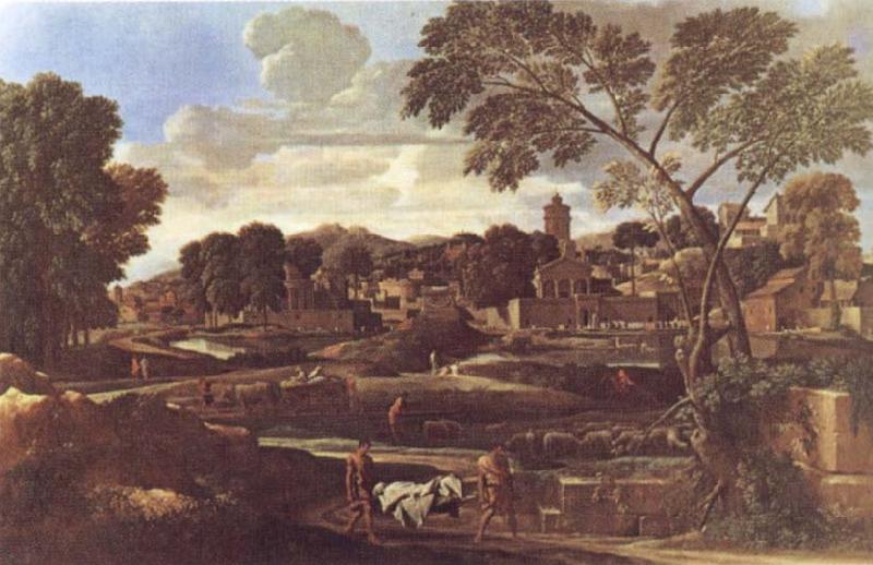 Nicolas Poussin Landscape with the Funeral of Phocion oil painting image